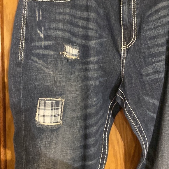 Rhyon Cruel Denim Mid Rise Boyfriend Straight leg jeans size 35/19 Short (BT) - Picture 3 of 7